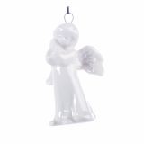 OKRASEK ZA JELKO GLOSSTYLE ANGEL BELI 8 CM SORTIRANO PORCELANASTI GLADKI VISEČ