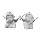 OKRASEK ZA JELKO GLOSSTYLE ANGEL VISEČI BELI 6 CM 6.5X4X5.10 CM