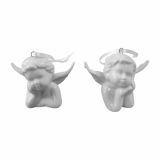 OKRASEK ZA JELKO GLOSSTYLE ANGEL VISEČI BELI 6 CM 6.5X4X5.10 CM