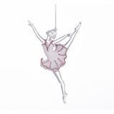 OKRASEK ZA JELKO GLOSSTYLE BALETKA BELA/ROZA 15 CM AKRILNA