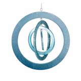 OKRASEK ZA JELKO GLOSSTYLE KOVINSKI SV. MODRI 9 CM VIŠ. ZVEZDA/JELKA/KROGLA