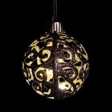 OKRASEK ZA JELKO GLOSSTYLE KROGLA SREBRNA Z LEDLUČKO FI 7.5 CM