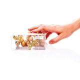 OKRASEK ZA JELKO GLOSSTYLE MINI BUNKICE NA ŽICI 20MM 2/1 ZLATE