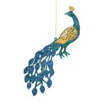 OKRASEK ZA JELKO GLOSSTYLE PAV 17X2.5X13 CM MODRO ZLATI