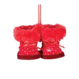 OKRASEK ZA JELKO GLOSSTYLE ŠKORNJI RDEČI 7 CM VIŠINE