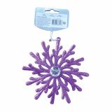 OKRASEK ZA JELKO GLOSSTYLE SNEŽINKA 11X12 CM VIJOLA