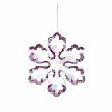 OKRASEK ZA JELKO GLOSSTYLE SNEŽINKA AKRILNA ROZA 10 CM PREMERA RAZLIČNIH OB.