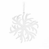 OKRASEK ZA JELKO GLOSSTYLE SNEŽINKA BELA 11X 1X12.5CM IZ UMETNE MASE