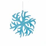 OKRASEK ZA JELKO GLOSSTYLE SNEŽINKA MODRA 11X 1X12.5CM IZ UMETNE MASE