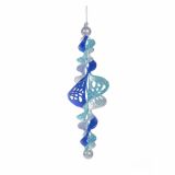 OKRASEK ZA JELKO GLOSSTYLE SPIRALA MODRA SORTIRANO 5.08*5.08*18.29 CM