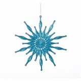 OKRASEK ZA JELKO GLOSSTYLE ZVEZDA PRMERA 15 CM SVETLO MODRA