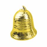 OKRASEK ZA JELKO GLOSSTYLE ZVONEC KERAMIČNI 6.5 CM ZLATE ALI SRBRNE BARVE