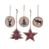 OKRASEK ZA JELKO LESEN 6 / 8 CM SORTIRANO