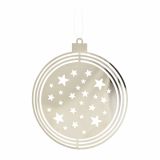 OKRASEK ZA JELKO R+W KOVINSKI 3D KROGLA SREBRNA 2 KOSA