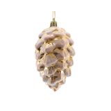 OKRASEK ZA NOVOLETNO JELKO -  STORŽ, ZLATE BARVE Z BLEŠČICAMI, 5X9 CM