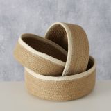 OKRASNA KOŠARA BOLTZE BEŽ/RJAVA OKROGLA, JUTA, 45660