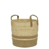 OKRASNA KOŠARA DECORIS IZ KORUZNIH LISTOV FI 30 CM VIŠINA 31 CM