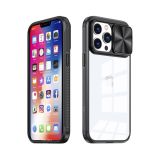 ONASI LENS COVER SILIKONSKI OVITEK ZAŠČITA ZA IPHONE 15 PLUS - PROZORNO/ČRN