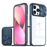 ONASI LENS COVER SILIKONSKI OVITEK ZAŠČITA ZA IPHONE 15 PLUS - PROZORNO/MODER
