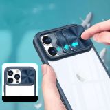 ONASI LENS COVER SILIKONSKI OVITEK ZAŠČITA ZA IPHONE 15 PLUS - PROZORNO/MODER