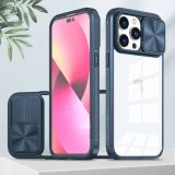 ONASI LENS COVER SILIKONSKI OVITEK ZAŠČITA ZA IPHONE 15 PLUS - PROZORNO/MODER