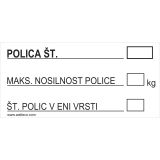 OPOZORILNI ZNAK WALTECO ETIKETA ZA REGAL