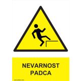 OPOZORILNI ZNAK WALTECO NEVARNOST PADCA