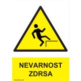 OPOZORILNI ZNAK WALTECO NEVARNOST ZDRSA