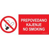 OPOZORILNI ZNAK WALTECO PREPOVEDANO KAJENJE - NALEPKA 210X80MM