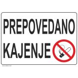 OPOZORILNI ZNAK WALTECO PREPOVEDANO KAJENJE - NALEPKA 200X150MM