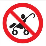 OPOZORILNI ZNAK WALTECO PREPOVEDANO ZA OTROŠKE VOZIČKE