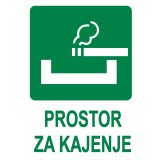 OPOZORILNI ZNAK WALTECO PROSTOR ZA KAJENJE