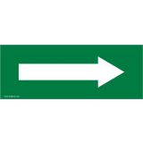 OPOZORILNI ZNAK WALTECO PUŠČICA ZELENA - NALEPKA 210X80MM