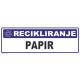 OPOZORILNI ZNAK WALTECO RECIKLIRANJE PAPIR