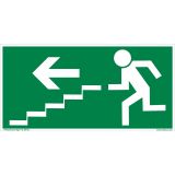 OPOZORILNI ZNAK WALTECO SMER IZHODA PO STOPNICAH