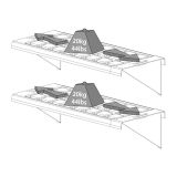 DODATNI KOMPLET PLASTIČNIH POLIC (ENA DVOJNA POLICA)PALRAM ZA RASTLINJAK