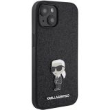 ORIGINALEN KARL LAGERFELD OVITEK IPHONE 15 - GLITTER IML NFT ICONIC - ČRN OVITEK Z BLEŠČICAMI - KLHCP15SGKNPSK