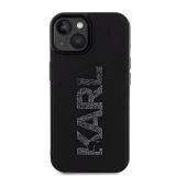 ORIGINALEN KARL LAGERFELD OVITEK IPHONE 15 - LOGO 3D - ČRNA ZAŠČITA - KLHCP15S3DMBKCK