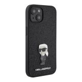 ORIGINALEN KARL LAGERFELD OVITEK IPHONE 15 PLUS - GLITTER IML NFT ICONIC -  ČRN OVITEK Z BLEŠČICAMI- KLHCP15MGKNPSK