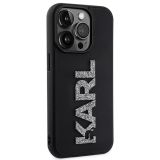 ORIGINALEN KARL LAGERFELD OVITEK IPHONE 15 PRO MAX - LOGO 3D - ČRNA ZAŠČITA- KLHCPX3DMBKCK