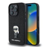 ORIGINALEN KARL LAGERFELD OVITEK IPHONE 16 PRO - GLITTER IML NFT ICONIC -  ČRN OVITEK Z BLEŠČICAMI- KLHCP16LGKNPSK
