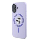 ORIGINALEN KARL LAGERFELD OVITEK MAGSAFE IPHONE 16 - KARL AND CHOUPETTE - VIJOLA - KLHMP16SSCMKCRHU