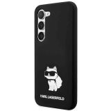 ORIGINALEN KARL LAGERFELD OVITEK SAMSUNG GALAXY S24 5G - IML NFT CHOUPETTE BODY - ČRN SILIKONSKA ZAŠČITA - KLHCS24SSNCHBCK