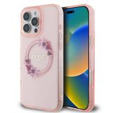ORIGINALNI GUESS OVITEK GUHMP16SHFWFCP ZA IPHONE 16 - MAGSAFE - FLOWER - ROZA