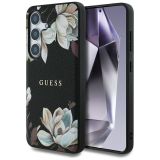 ORIGINALNI GUESS OVITEK ZA SAMSUNG GALAXY S25 5G - MAGSAFE - PRINTED FLOWER - ČRN - GUHMS25SPGNMPLMK