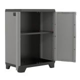 ORODNA OMARA-KRILNA VRATA KETER PVC, 90X68X39 CM 1P/15KG STILO SIVA/ČRNA/RDEČA