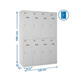 ORODNA OMARA-KRILNA VRATA SIMONRACK 1800X1200X500MM 4/8 GARDEROBNA, SIVA