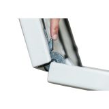 KOVINSKA MIZA NEWSTORM OSKAR 180 CM, BELA