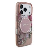 ORIGINALNI GUESS OVITEK ZA IPHONE 17 PRO - MAGSAFE - FLOWERS PINK - GUHMP17LHFWBRCESP