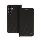HAVANA PREMIUM PREKLOPNA TORBICA SAMSUNG GALAXY A17 - CARBON ČRNA Z ZLATIM ROBOM